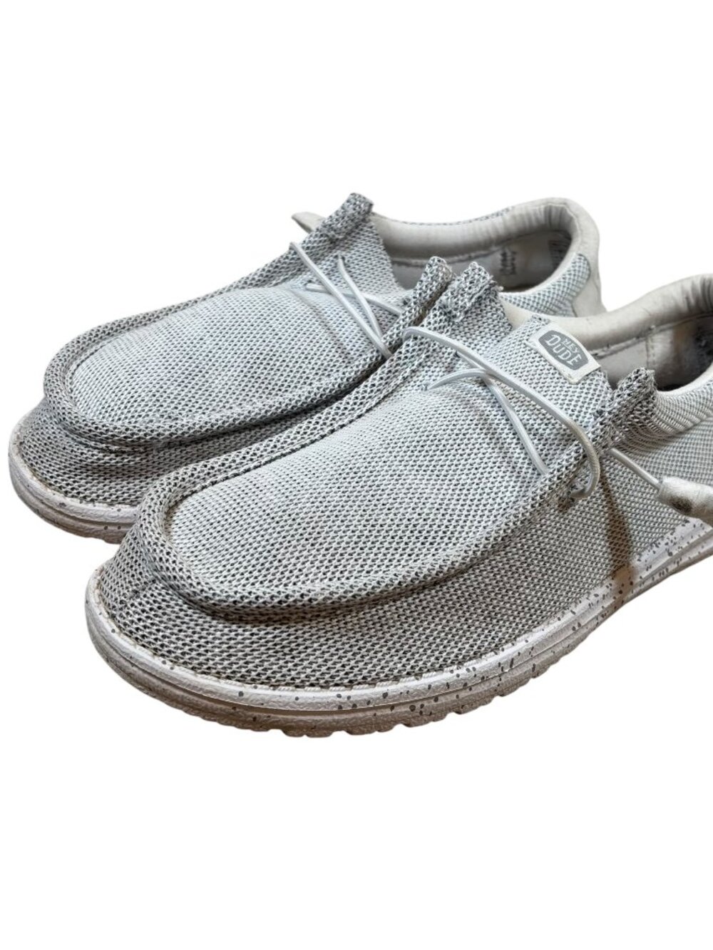 Hey Dude Wally Sox Stone White Gray Slip On Shoes